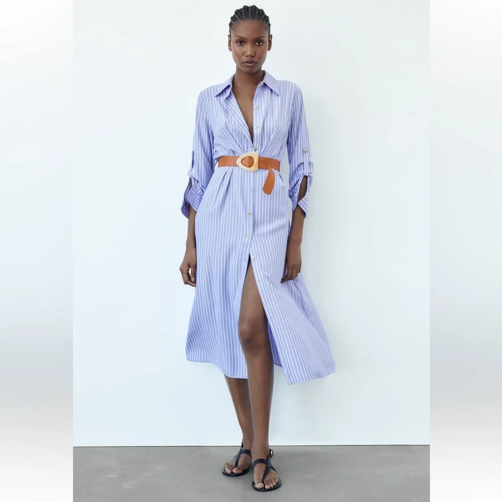 ZARA Striped Shirt Dress ZARA Striped Shirt Dress